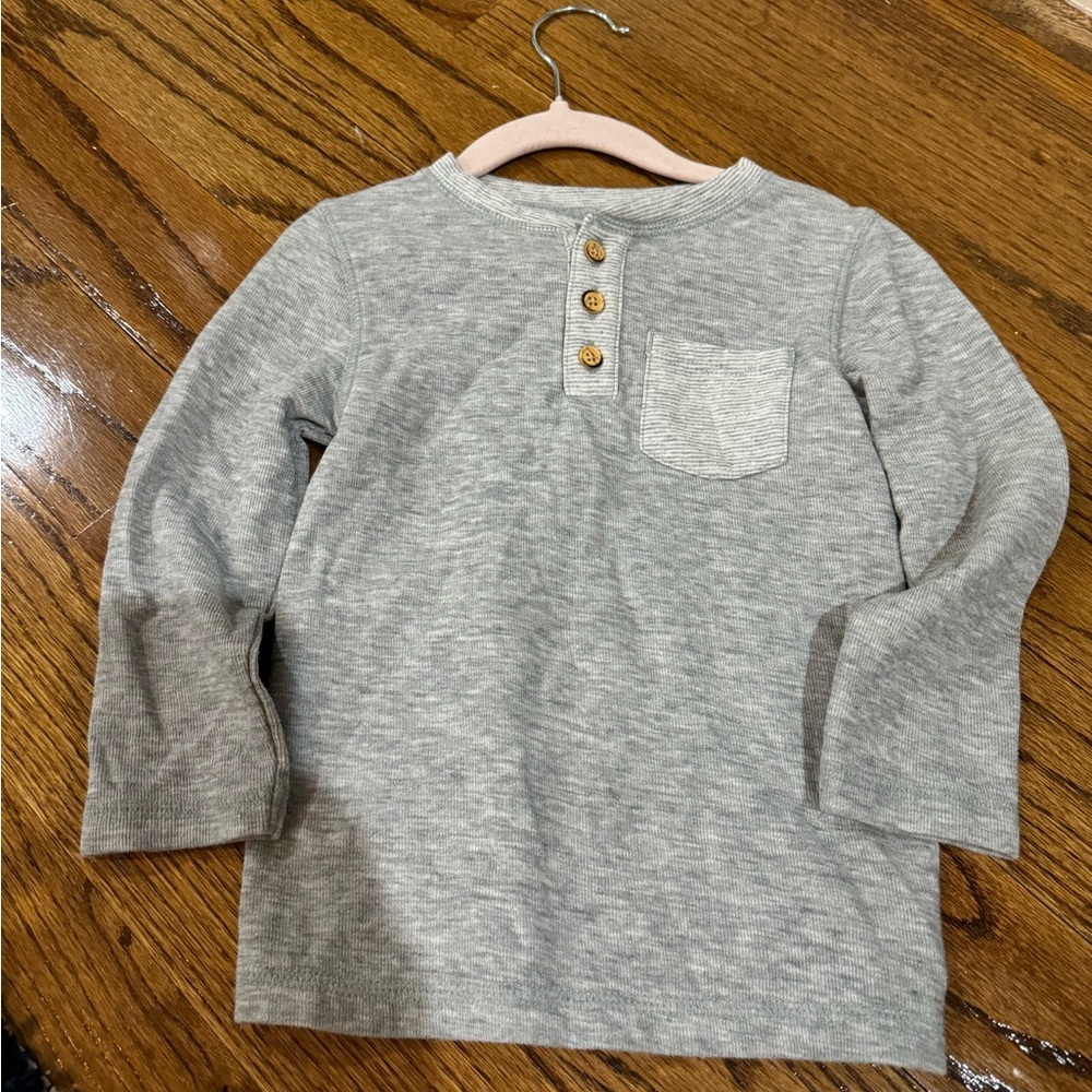 Gray Kids Long Sleeve Shirt